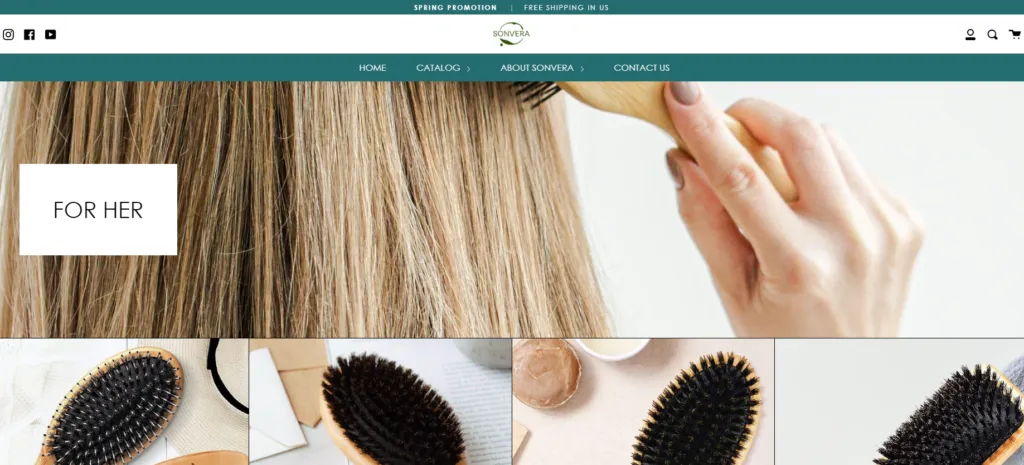 SONVERA Boar Bristle Brush